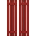 thumbnail image 1 of Ekena Millwork 15 1/2"W x 69"H Americraft Four Board (2 Batten) Exterior Real Wood Spaced Board-n-Batten Shutters (Per Pair), Fire Red, 1 of 10