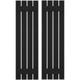thumbnail image 1 of Ekena Millwork 15 1/2"W x 80"H Americraft Four Board (2 Batten) Exterior Real Wood Spaced Board-n-Batten Shutters (Per Pair), Black, 1 of 10