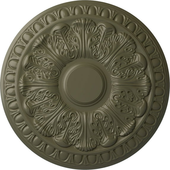 Ekena Millwork 15 3/4"OD x 1 1/2"P Colton Ceiling Medallion (Fits Canopies up to 4 3/4"), Hand-Painted Painted Turtle