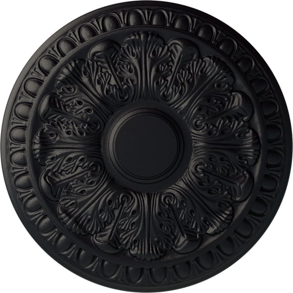 Ekena Millwork 15 3/4"OD x 1 1/2"P Colton Ceiling Medallion (Fits Canopies up to 4 3/4"), Hand-Painted Steel Gray