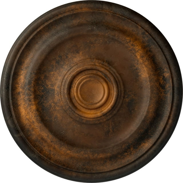 Ekena Millwork 15 3/4"OD x 1 1/2"P Devon Ceiling Medallion (Fits Canopies up to 3 5/8"), Hand-Painted Rust