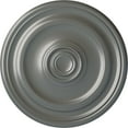 thumbnail image 1 of Ekena Millwork 15 3/4"OD x 1 1/2"P Devon Ceiling Medallion (Fits Canopies up to 3 5/8"), Hand-Painted Silver, 1 of 6