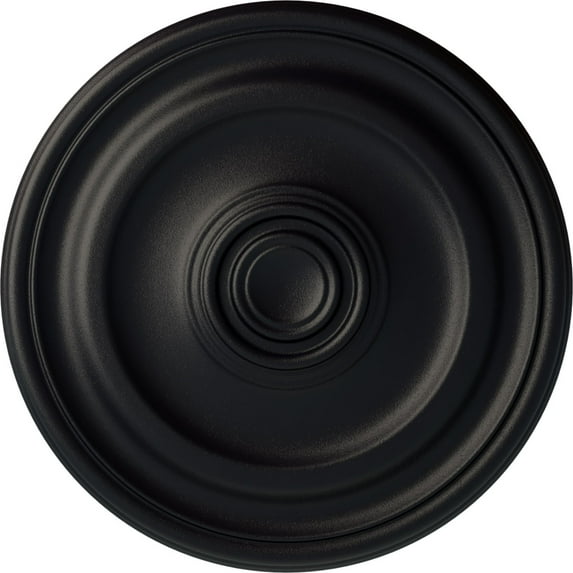 Ekena Millwork 15 3/4"OD x 1 1/2"P Devon Ceiling Medallion (Fits Canopies up to 3 5/8"), Hand-Painted Steel Gray