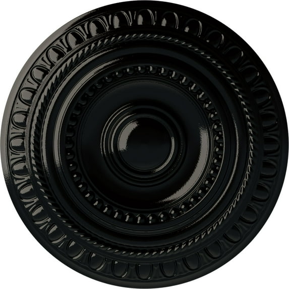 Ekena Millwork 15 3/4"OD x 1 3/8"P Artis Ceiling Medallion (Fits Canopies up to 6 7/8"), Hand-Painted Black Pearl