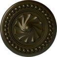 thumbnail image 1 of Ekena Millwork 15 3/4"OD x 2"P Foster Shell Ceiling Medallion (Fits Canopies up to 9 5/8"), Hand-Painted Green Gold, 1 of 6