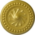 thumbnail image 1 of Ekena Millwork 15 3/4"OD x 2"P Foster Shell Ceiling Medallion (Fits Canopies up to 9 5/8"), Hand-Painted Rich Gold, 1 of 6