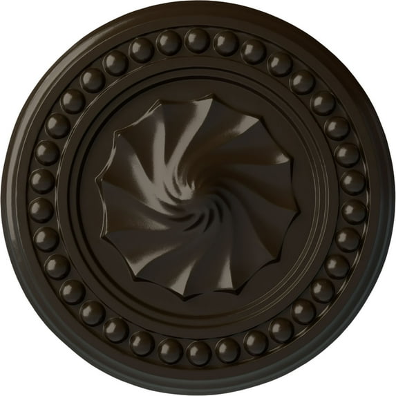 Ekena Millwork 15 3/4"OD x 2"P Foster Shell Ceiling Medallion (Fits Canopies up to 9 5/8"), Hand-Painted Stone Hearth