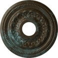 thumbnail image 1 of Ekena Millwork 15 3/4"OD x 3 1/4"ID x 1"P Galway Ceiling Medallion (Fits Canopies up to 3 1/4"), Hand-Painted Bronze Blue Patina, 1 of 6