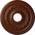 thumbnail image 1 of Ekena Millwork 15 3/4"OD x 3 1/4"ID x 1"P Galway Ceiling Medallion (Fits Canopies up to 3 1/4"), Hand-Painted Burnished Mahogany Crackle, 1 of 6