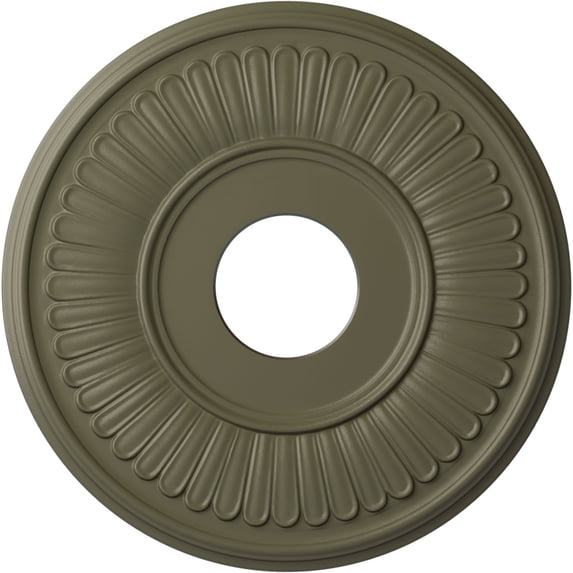 Ekena Millwork 15 3/4"OD x 3 7/8"ID x 3/4"P Berkshire Ceiling Medallion (Fits Canopies up to 7"), Hand-Painted Spartan Stone