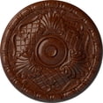 thumbnail image 1 of Ekena Millwork 15 3/4"OD x 5/8"P Amelia Ceiling Medallion (Fits Canopies up to 4 1/8"), Hand-Painted Burnished Mahogany Crackle, 1 of 6
