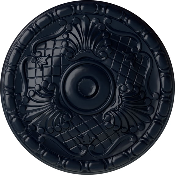 Ekena Millwork 15 3/4"OD x 5/8"P Amelia Ceiling Medallion (Fits Canopies up to 4 1/8"), Hand-Painted Midnight Dream