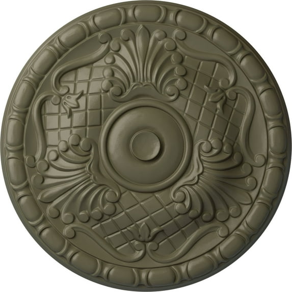 Ekena Millwork 15 3/4"OD x 5/8"P Amelia Ceiling Medallion (Fits Canopies up to 4 1/8"), Hand-Painted Spartan Stone