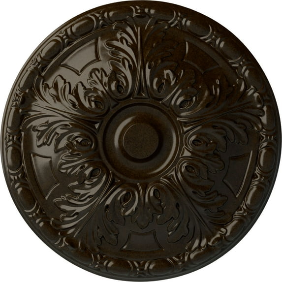Ekena Millwork 15 3/4"OD x 5/8"P Granada Ceiling Medallion (Fits Canopies up to 4 1/4"), Hand-Painted Bronze