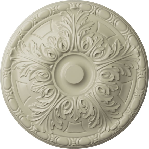 Ekena Millwork 15 3/4"OD x 5/8"P Granada Ceiling Medallion (Fits Canopies up to 4 1/4"), Hand-Painted Clear Yellow