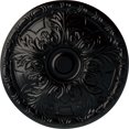 thumbnail image 1 of Ekena Millwork 15 3/4"OD x 5/8"P Granada Ceiling Medallion (Fits Canopies up to 4 1/4"), Hand-Painted Jet Black, 1 of 6