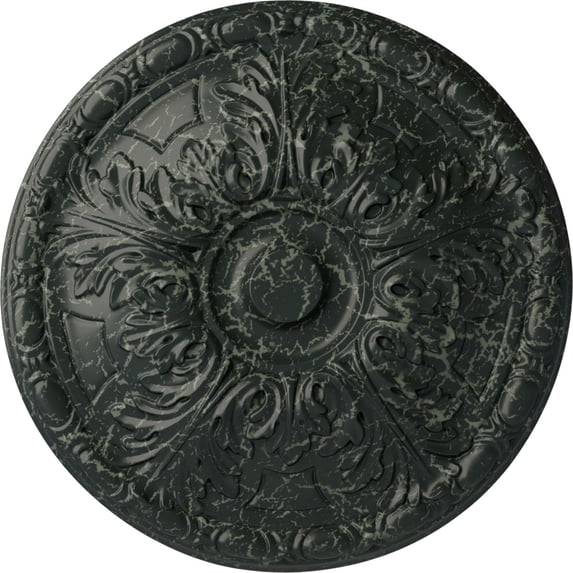 Ekena Millwork 15 3/4"OD x 5/8"P Granada Ceiling Medallion (Fits Canopies up to 4 1/4"), Hand-Painted Painted Turtle Crackle