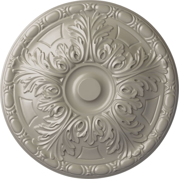 Ekena Millwork 15 3/4"OD x 5/8"P Granada Ceiling Medallion (Fits Canopies up to 4 1/4"), Hand-Painted Pearl White