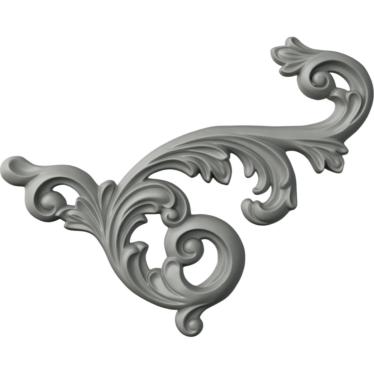 Gray Polyurethane Decorative Right Onlay Accent Piece