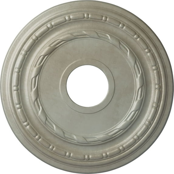 Ekena Millwork 15 3/8"OD x 3 5/8"ID x 1"P Dublin Ceiling Medallion (Fits Canopies up to 8 1/4"), Hand-Painted Flash Gold