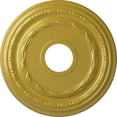 thumbnail image 1 of Ekena Millwork 15 3/8"OD x 3 5/8"ID x 1"P Dublin Ceiling Medallion (Fits Canopies up to 8 1/4"), Hand-Painted Rich Gold, 1 of 6