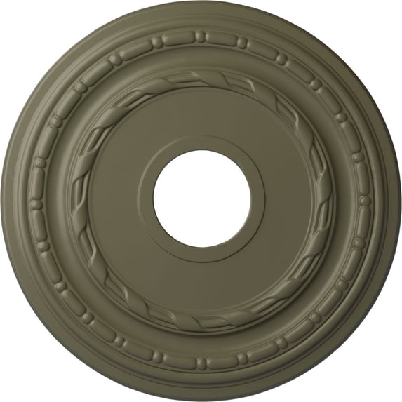 Ekena Millwork 15 3/8"OD x 3 5/8"ID x 1"P Dublin Ceiling Medallion (Fits Canopies up to 8 1/4"), Hand-Painted Spartan Stone