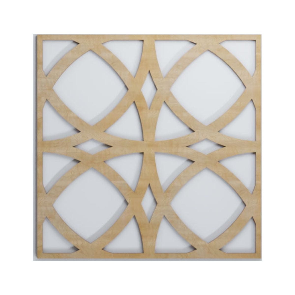 Medium Birch Textured Decorative Fretwork Wood Wall Panel