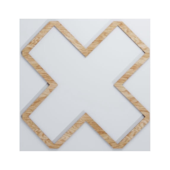 Ekena Millwork 15 3/8"W x 15 3/8"H x 1/4"T Medium Fowler Decorative Fretwork Wood Wall Panels, Red Oak