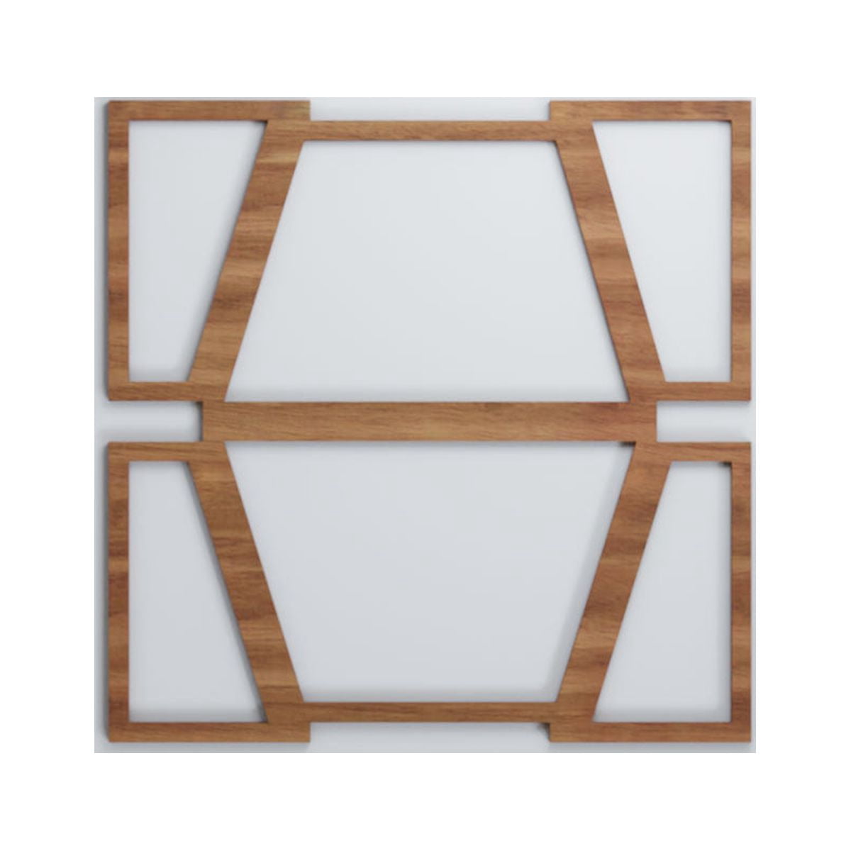 Ekena Millwork 15 3/8"W x 15 3/8"H x 1/4"T Medium Greeley Decorative Fretwork Wood Wall Panels, Walnut