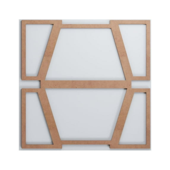Ekena Millwork 15 3/8"W x 15 3/8"H x 1/4"T Medium Greeley Decorative Fretwork Wood Wall Panels, Wood (Paint Grade)