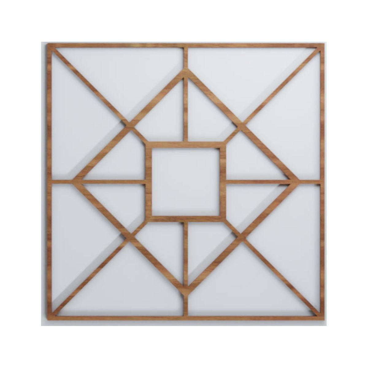 Ekena Millwork 15 3/8"W x 15 3/8"H x 1/4"T Medium Jamestown Decorative Fretwork Wood Wall Panels, Walnut