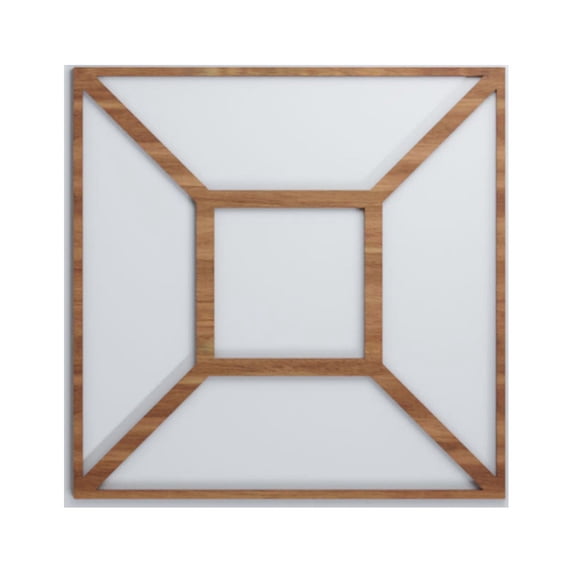 Ekena Millwork 15 3/8"W x 15 3/8"H x 1/4"T Medium Marion Decorative Fretwork Wood Wall Panels, Walnut