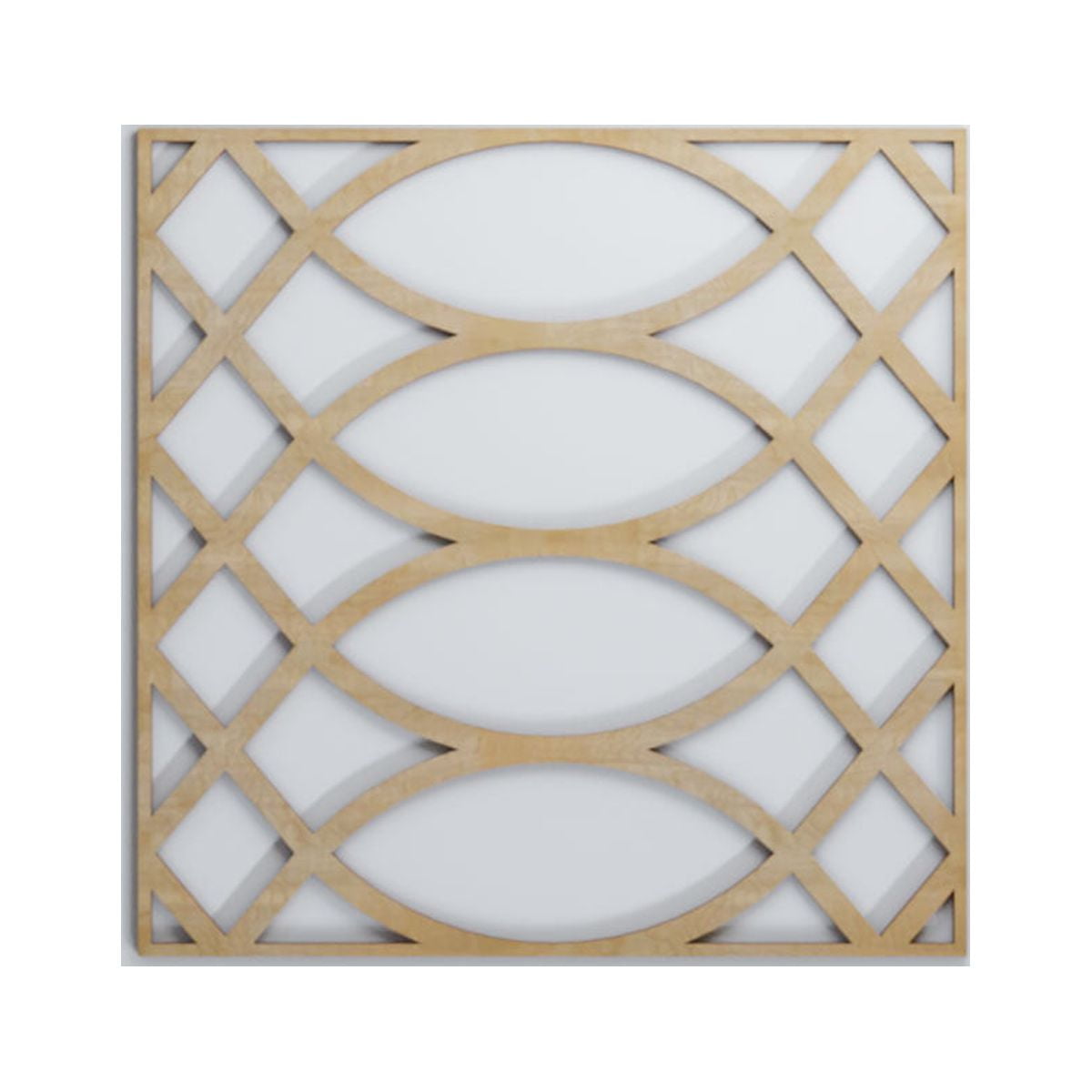 Ekena Millwork 15 3/8"W x 15 3/8"H x 1/4"T Medium Montrose Decorative Fretwork Wood Wall Panels, Birch