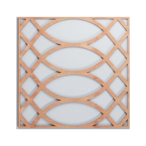Ekena Millwork 15 3/8"W x 15 3/8"H x 1/4"T Medium Montrose Decorative Fretwork Wood Wall Panels, Cherry
