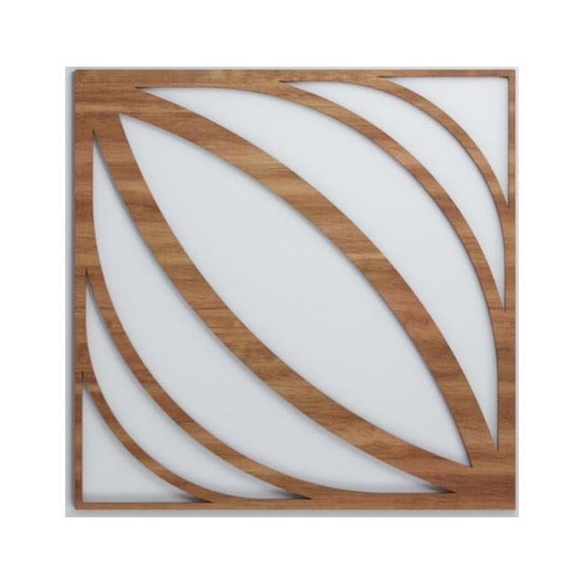 Ekena Millwork 15 3/8"W x 15 3/8"H x 1/4"T Medium Otis Decorative Fretwork Wood Wall Panels, Walnut