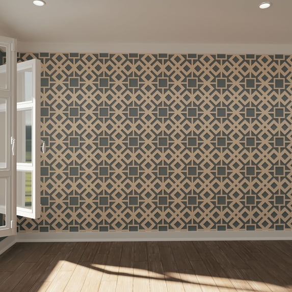 Ekena Millwork 15 3/8"W x 15 3/8"H x 3/8"T Medium Blendon Decorative Fretwork Wood Wall Panels, Red Oak