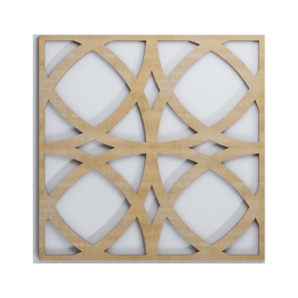 Ekena Millwork 15 3/8"W x 15 3/8"H x 3/8"T Medium Fleetwood Decorative Fretwork Wood Wall Panels, Hickory