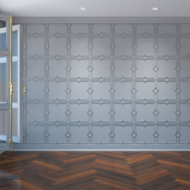 Ekena Millwork 15 3/8"W x 15 3/8"H x 3/8"T Medium Fleming Decorative Fretwork Wall Panels in Architectural Grade PVC