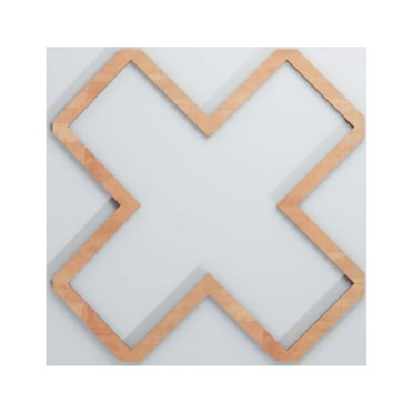 Ekena Millwork 15 3/8"W x 15 3/8"H x 3/8"T Medium Fowler Decorative Fretwork Wood Wall Panels, Cherry