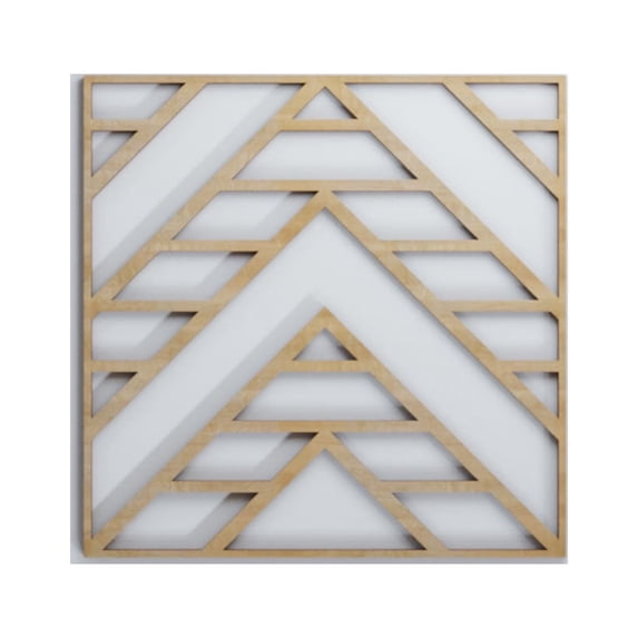 Ekena Millwork 15 3/8"W x 15 3/8"H x 3/8"T Medium Gilcrest Decorative Fretwork Wood Wall Panels, Hickory
