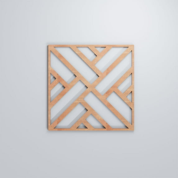 Ekena Millwork 15 3/8"W x 15 3/8"H x 3/8"T Medium Killeen Decorative Fretwork Wood Wall Panels, Cherry