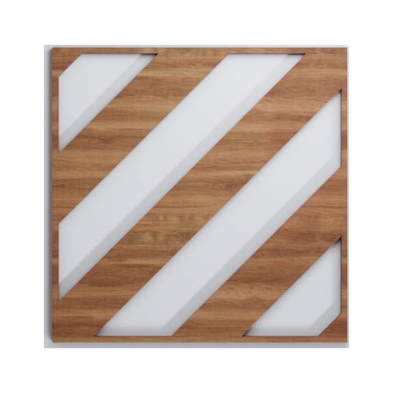 Ekena Millwork 15 3/8"W x 15 3/8"H x 3/8"T Medium Strymon Decorative Fretwork Wood Wall Panels, Walnut