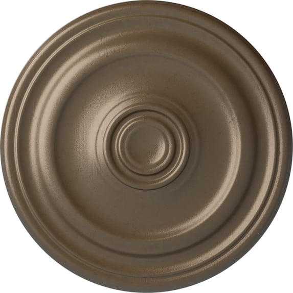 Ekena Millwork 15 7/8"OD x 1 1/2"P Kepler Traditional Ceiling Medallion (For Canopies up to 3 3/4"), Hand-Painted Warm Silver