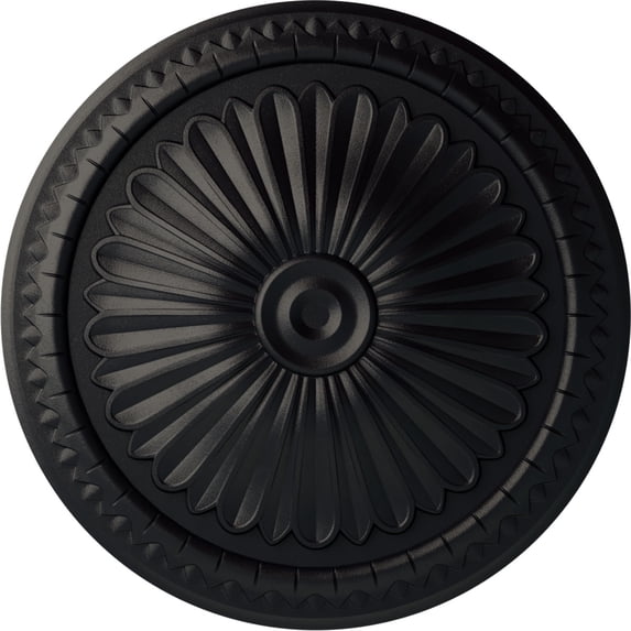 Ekena Millwork 15"OD x 1 3/4"P Alexa Ceiling Medallion (Fits Canopies up to 3"), Hand-Painted Steel Gray