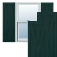 thumbnail image 1 of Ekena Millwork 15"W x 34"H True Fit PVC Single X-Board Farmhouse Fixed Mount Shutters, Thermal Green (Per Pair - Hardware Not Included), 1 of 9