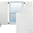 thumbnail image 1 of Ekena Millwork 15"W x 35"H Americraft Two Equal Flat Panel Exterior Real Wood Shutters (Per Pair), White, 1 of 10