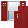 thumbnail image 1 of Ekena Millwork 15"W x 40"H True Fit PVC San Antonio Mission Style Fixed Mount Shutters, Fire Red (Per Pair - Hardware Not Included), 1 of 9