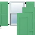 thumbnail image 1 of Ekena Millwork 15"W x 48"H Americraft Two Equal Flat Panel Exterior Real Wood Shutters (Per Pair), Lily Pads, 1 of 10