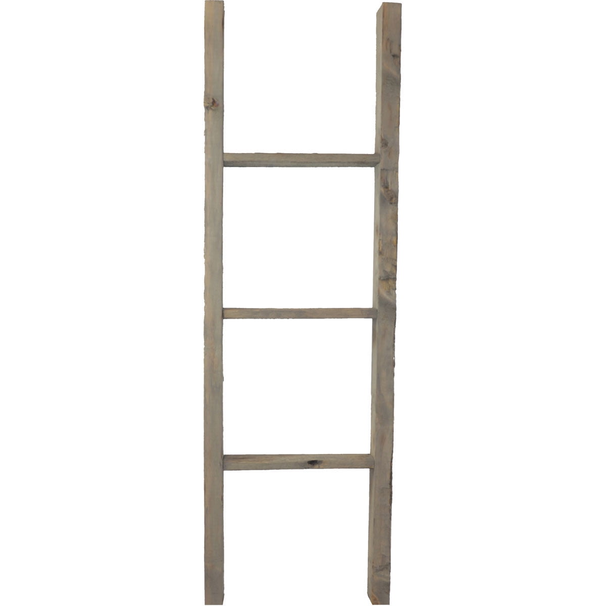 Ekena Millwork 15"W x 48"H x 3 1/2"D Vintage Farmhouse 3 Rung Ladder, Barnwood Decor Collection, Reclaimed Grey
