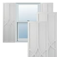 thumbnail image 1 of Ekena Millwork 15"W x 56"H True Fit PVC Cedar Park Fixed Mount Shutters, Primed (Per Pair - Hardware Not Included), 1 of 9